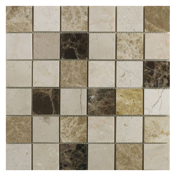 Verona Emperador Mix Polished Marble Mosaic